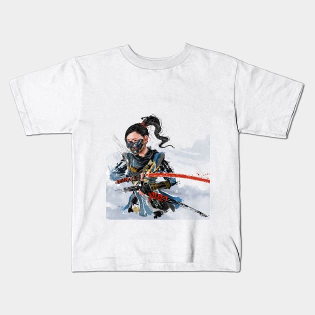 Girl of Tsushima Kids T-Shirt by nijasumi